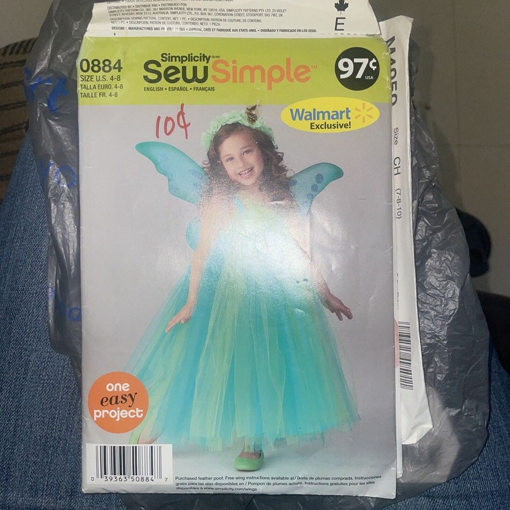 Simplicity Sewing Pattern 0833 Fairy‎ Dress Size 4-8 Uncut